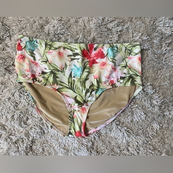 Lane Bryant Cacique  Swim NWT Tropical Floral Bikini Bottom Women’s Plus Size 20 - Picture 2 of 6